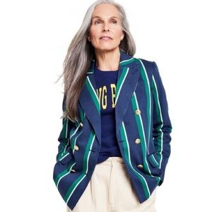 Rowing Blazers x Target Women’s Striped Double Breasted Blazer NWT
